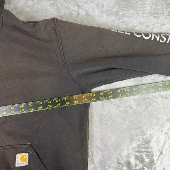 Men's XL Gray Carhartt Loose Fit Midweight Logo Sleeve Graphic Hoodie - Picture 5 of 7